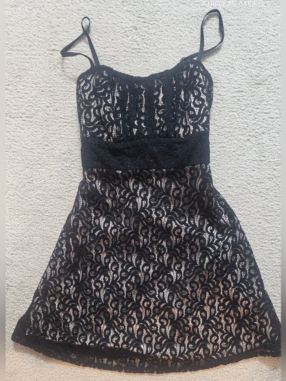 BE COOL Black Lace Strapless Cocktail Dress SIZE large - Picture 9 of 11